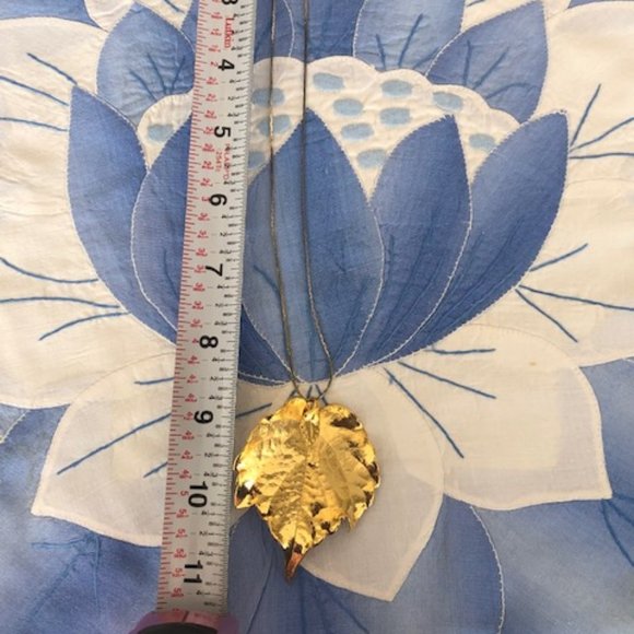 Genuine California Grape Leaf 24k Gold Dipped Vintage - Picture 9 of 9